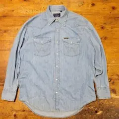 希少 90's vintage Wrangler デニムシャツ ウエスタンシャツ