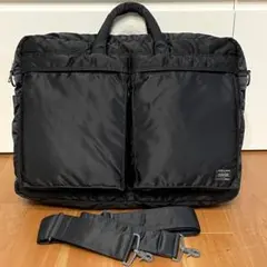 ✨美品 ポーター タンカー オーバーナイト ブリーフケース 出張 黒 大容量