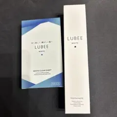 LUBEE WHITE ホワイトニング 歯磨き粉、シートセット