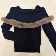 ケープニット長袖ニット Sサイズ