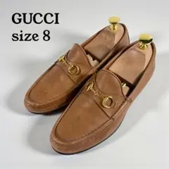 GUCCI グッチ　ビットローファー（8）革靴　ホーズビット　キャラメル　良品