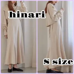 【訳あり】ヒナリ　ヴィンテージ風　サテン2WAYワンピース　ベージュ　Sサイズ
