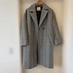 AMERICAN HOLICグレー系チェック ダブルボタン チェスターコート