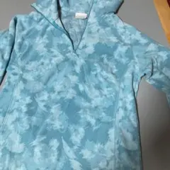 Columbia フリース S 水色 花柄