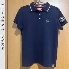 New Balance Golf ポロシャツ ネイビー サイズ2のサムネイル
