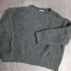 GU 　カールヤーンセーター　ダークグレー XL