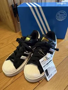 アディダスadidasスニーカースーパースターボネガW新品23cm厚底スニーカー
