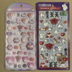 ディズニー　ボンボンドロップシール　コットンパフィー　ベイマックス　セット