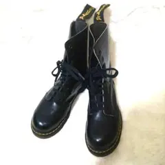 Dr.Martens 10ホール スチールトゥ ホワイト社 ブラック uk4程度