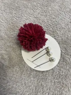 anemone アネモネ 花 パールピン コサージュ ヘアアクセ