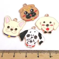2セット⭐かわいい犬(ミックス③).。.:*4個♡ゴールドチャーム