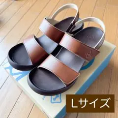 リゲッタカヌー 2本ベルト サンダル ブラウン Lサイズ