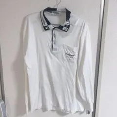 PLAYBOY ホワイト ポロシャツ 長袖