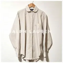 RALPH LAUREN ストライプ　長袖シャツ　ブラウス　丸襟　ヴィンテージ