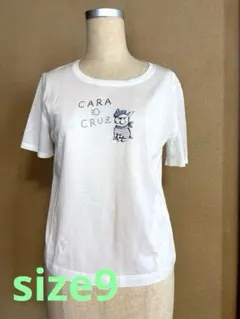 CARA O CRUZ イラスト付き半袖Tシャツ　　size9のサムネイル