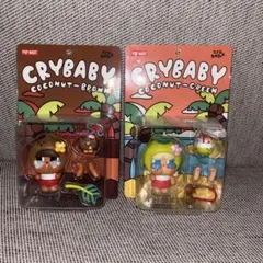 ポップマート　CRYBABY COCONUT-GREEN & BROWN 2体