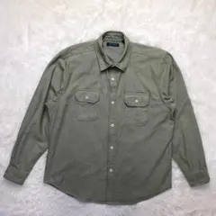 BRUNO NEW YORK ワークシャツ 厚手コットン オリーブグリーン L