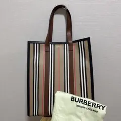 BURBERRY バーバリー アイコンストライプ ブックトート トートバッグのサムネイル