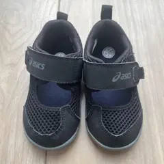 asics アシックス　サンダル　13センチ　ブラックSUKUSUKU
