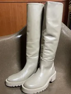 新品【ZARA】ザラ・レザーロングブーツ