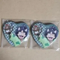 ナンジャタウン 忍たま乱太郎 ハート缶バッジ 七松小平太