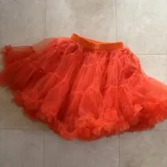 ハロウィン　オレンジチュールスカート　SHEIN