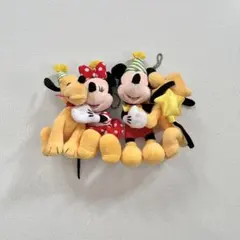 ミッキーマウス&プルート ぬいぐるみバッジ『ミッキー&ミニー