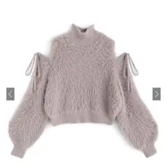 GRL グレイル 袖2wayフェザーシャギーニットトップス ［‎kz312]