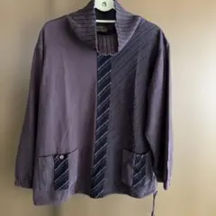 モカ、茶色、韓国デザイン、チュニック 長袖（ゆったりサイズ）