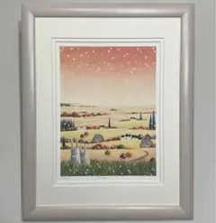 絵画・額縁・版画・渡辺 美香子・新品未使用・恋する季節・美術品・インテリア・雑貨