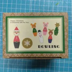 [未開封品] 木製ボウリングサンタ　置物
