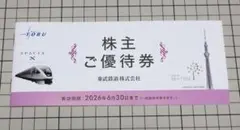 東武鉄道 株主ご優待券 有効期限2026年6月30日まで