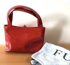 フルラ FURLA ハンドバッグ エナメル 赤