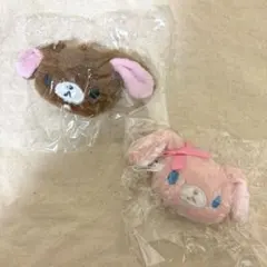 シュガーバニーズ　ぬいぐるみチャーム　くろうさ　ももうさ