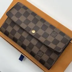 良品✨ルイヴィトン ポルトフォイユサラ 長財布 ダミエエベヌ カード入れ2枚