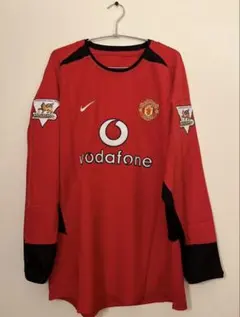 美品 マンチェスターユナイテッド　ナイキ　ボーダフォン　長袖　Mサイズ NIKE マンチェスターユナイテッド 03/05 ユニフォーム アウェイ