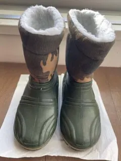 迷彩柄フリース内装長靴 、スノーブーツ17.0cm