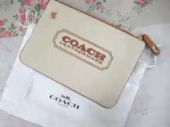 コーチ COACH クラッチバッグ ポーチ キャンバス アイボリー CD699G