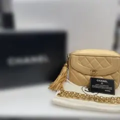 【ヴィンテージ】シャネル 「マトラッセ フリンジ チェーンショルダーバッグ」