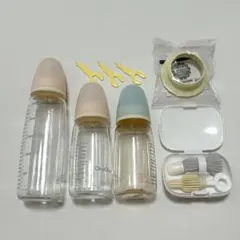 チュチュ　哺乳瓶　耐熱ガラス、PPSU、らくらくミルクアタッチメント、哺乳瓶洗い