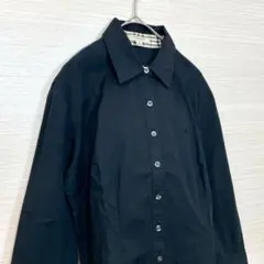 【 レディース】 BURBERRY バーバリー ホース刺繡 黒 七分袖 シャツ