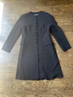49 AV JUNKO SHIMADA ブラックワンピーススーツ コートサイズ9