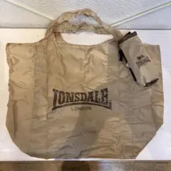 30×35×20新品LONSDALEロンズデールミニポーチ付きエコバッグ男女兼用
