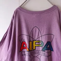 オールドサーフ 90s USA製 アイパ バックプリント Tシャツ M 紫