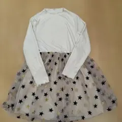 SHEIN 星柄 チュールワンピース 長袖