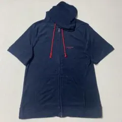 Calvin Klein Jeans パイル　半袖　パーカー　ネイビー