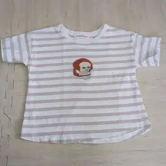 パンどろぼう 半袖Tシャツ ボーダー ベージュ　100
