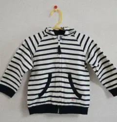 プチバトー　ストライプパーカー　24m/86cm