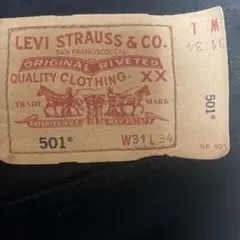 W31 L34 Levi’s 501 ブラックデニム ボタン裏257 トルコ製