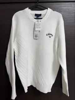 新品　Callaway ホワイト セーター L